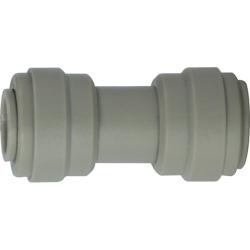 Gray plastic union connector for connecting push-in tubes - 5/16 Plastic Push-In Union