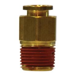 Brass fitting with red washer 1/2 x 3/8 PP Male Connector