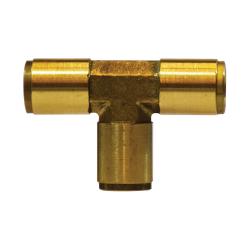 Compact push-in union tee designed for secure tubing connections –  3/8 Push-In Union Tee