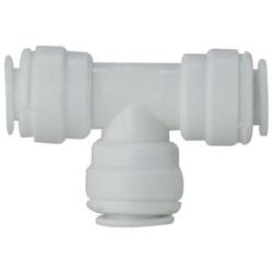 Lightweight plastic tee connector featuring push-in ends for fast and reliable tubing branching – 5/32 Plastic Push-In Tee.