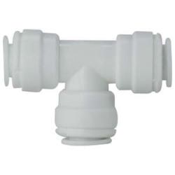 Lightweight plastic tee connector featuring push-in ends for fast and reliable tubing branching - 5/16 Plastic Push-In Tee