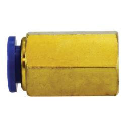 Durable plastic adapter for quick push-to-connect tubing to female pipe connection — 1/2 x 3/8 Plastic Push-to-connect Female Adapter