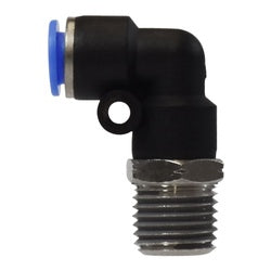 Lightweight swivel elbow for tubing connections — 1/4 x 1/2 Plastic Polypropylene Swivel Male Elbow