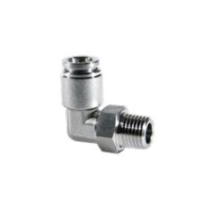 3/8 x 1/8 Push-In Stainless Steel Swivel Male Elbow
