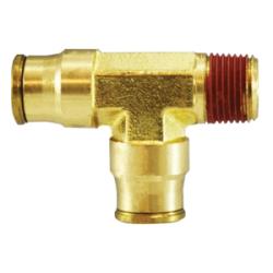 Brass T-fitting with threaded end 3/16 x 1/8 PP Male Run Tee