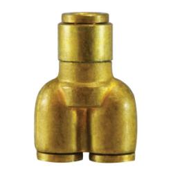Brass plumbing fitting - 1/4 Push Union Y