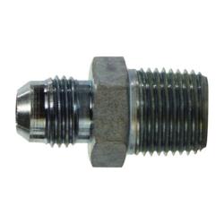 Industrial steel hydraulic adapter with -32 male Joint Industry Council x 1 Male National Pipe Thread connection for fluid transfer equipment - -32 Male Joint Industry Council x 1 Male National Pipe Thread