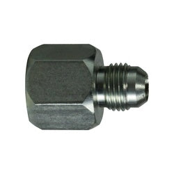 Steel hydraulic reducer fitting with 1-3/16-12 x 1-1/16-12 male Joint Industry Council connections for high pressure fluid lines - Reducer 1-3/16-12 x 1-1/16-12