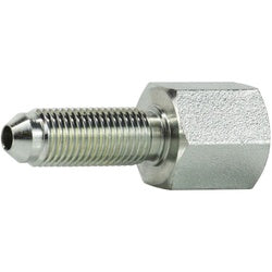 Metal JIC x NPT Bulkhead fitting for hydraulic systems and fluid connections - Male Joint Industry Council x 1/2 Female National Pipe Thread Bulkhead