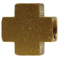 Four-way pipe cross fitting for threaded connections – 1/4 Pipe Cross, Female Pipe Thread
