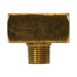 Brass tee fitting 3/8 in MPT x 3/8 in FPT x 3/8 in FPT + Durable Brass Pipe Connector
