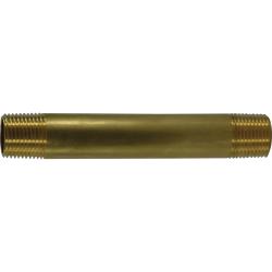 3/8 x 6 Lead-Free Yellow Brass Nipple