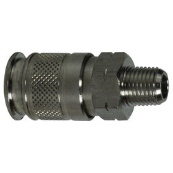 Stainless steel male NPT coupling fitting 3/8 Coupler 1/2 Male National Pipe Thread 400 Pounds Per Square Inch 304 Stainless Steel