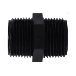 Lightweight hexagonal polypropylene nipple designed for reliable fluid and air line setups — 4 Polypropylene Hexagonal Nipple