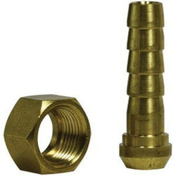 Brass hose adapter with 08mm barb and 04mm male BSPP threads – 08-04 Brass Hose Barb x Male BSPP