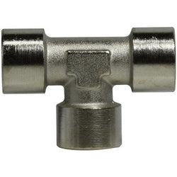 Brass pipe tee with 12mm female BSP threads – 12-12-12 Brass Female BSP Tee