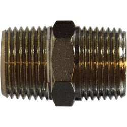 Brass pipe nipple with male BSPT threads – 16-12 Brass Male BSPT Nipple