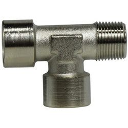 Brass run tee with 3/8 inch male BSPP threads – 3/8 x 3/8 x 3/8 Brass Male Run BSPP