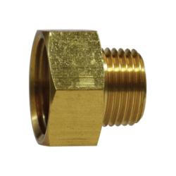 Lead-free garden hose adapter with female hose thread to male pipe thread 3/4 Female Garden Hose x 1/ 2  Male Pipe Thread Lead-Free Garden Hose Adapter