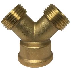 Brass hose fitting - 3/4 Garden Hose Y Connector