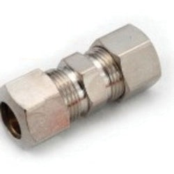 Lead-free 762 chrome-plated brass 3/8 inch compression union for plumbing connections – Lead-Free 762 Chrome-Plated 3/8 Compression Union
