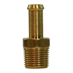 Precision-machined beaded barb to male pipe connector designed to join 3/8 inch tubing with a 3/8 inch MIP fitting for leak-resistant connections – 3/8 x 3/8 Beaded Barb x Male Iron Pipe Connector