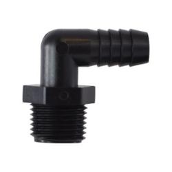 Polypropylene elbow for plumbing connections – 1/2 Barb x 1 Male Iron Pipe