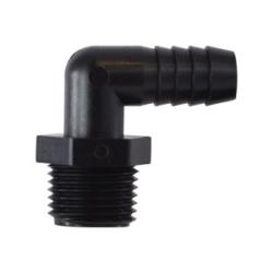 Polypropylene elbow for plumbing connections – 5/8 Barb x 1 Male Iron Pipe
