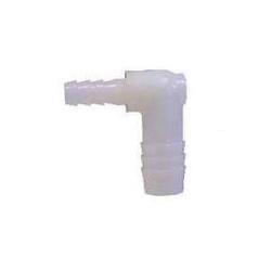 Polypropylene elbow fitting with 1/2 barb x 3/8 barb connections – 1/2 Barb x 3/8 Barb Polypropylene Elbow