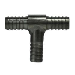 304 stainless steel tee with 1/2 inch, 1/2 inch, and 1/4 inch hose barb connections – Tee 1/2 Barb x 1/2 Barb x 1/4 Barb 304 Stainless Steel