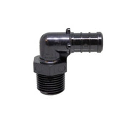 Durable elbow fitting for PEX tubing connections — 1/2 Pex x 1/2 Male National Pipe Thread Elbow Polyphenylsulfone Cold Expansion