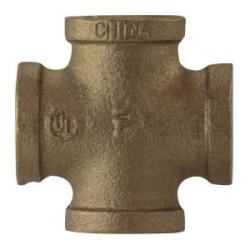 Durable red bronze cross fitting for multi-line plumbing connections - 2 Red Bronze Cross