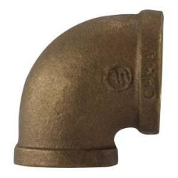 Durable reducing bronze elbow for angled pipe connections — 1-1/4 x 3/4 Reducing Bronze Red Elbow