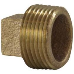 Durable red bronze plug for sealing large pipe openings — 6 Red Bronze Cored Plug