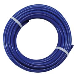 Coiled blue tube with white bands - 1/4 Outside Diameter .04 Wall Nylon 12 Tubing Blue