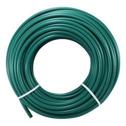 Coiled green garden hose  - 1/4 Type A Air Brake Tubing Green