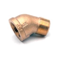 Durable domestic brass street elbow featuring a 45-degree angle and 3/8 inch lead-free threaded fittings – 3/8 Lead-Free Domestic Brass Street Elbow 45°