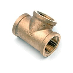 High-quality plumbing tee with a 1/4 x 1/4 x 3/8 reducing branch, crafted from lead-free bronze for safe water systems –Lead-Free 1/4 x 1/4 x 3/8 Reducing Tee