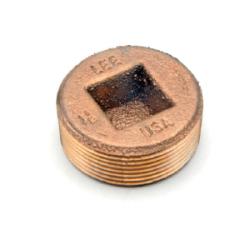 Lead-free domestic bronze countersunk plug for plumbing applications – 1-1/2 Lead-Free Domestic Bronze Countersunk Plug