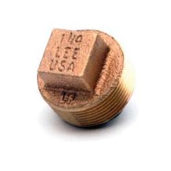 Industrial-grade red bronze cored plug featuring lead-free 1 1/4 inch size – Lead-Free 1 1/4 Red Bronze Cored Plug Domestic