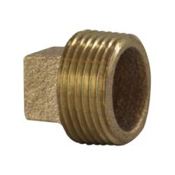 Red brass cored plug for domestic plumbing systems – 1/2 Red Brass Cored Plug Domestic
