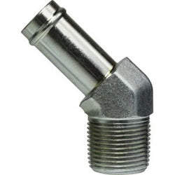Steel hose barb with 45-degree angle for threaded connection – 1-1/4 45 Bead Hose Insert