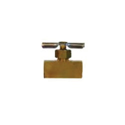 A brass needle valve with two female iron pipe threads - 1/4 Female x Female Valve Bag of 5