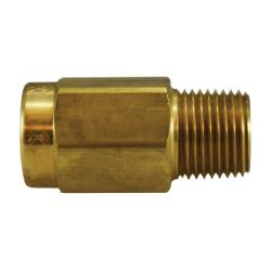 A domestic brass body check valve, with male and female NPT pipe threads - 3/4 Female x Male 500 Pounds per Square Inch Check with Viton