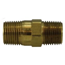 A domestic brass body check valve, with male NPT pipe thread on both ends - 1/2 Male x Male 500 Pounds per Square Inch Check Valve Viton
