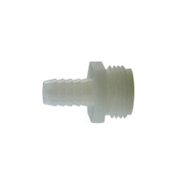 Nylon hose connector with 5/8-inch barb and 3/4-inch male garden hose thread – Nylon 5/8 Barb x 3/4 Male Garden Hose