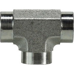 Three female NPT pipe thread steel pipe tee fitting - 12 Female Pipe-12 Female Pipe-08 Female Pipe Tee