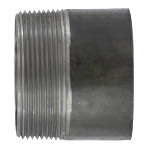 Black steel welded pipe nipple with threaded one end (TOE) connection and a plain end - 1/2 x 2 Black Steel Toe Nipple