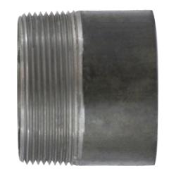 Black steel welded pipe nipple with threaded one end (TOE) connection and a plain end - 3/4 x 1-1/2 Black Steel Toe Nipple