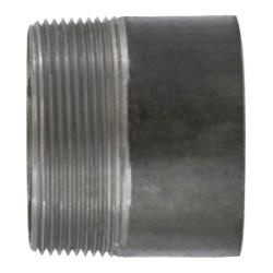 Black steel welded pipe nipple with threaded one end (TOE) connection and a plain end - 1 x 2 Black Steel Toe Nipple